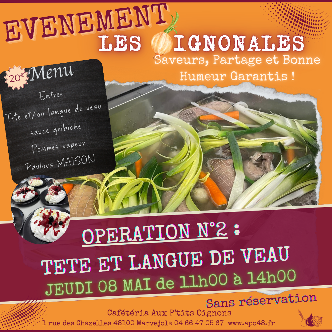 EVENEMENT OPERATION N°2 “LES OIGNONALES” JEUDI 08 MAI 2025 de 11h00 à 14h00