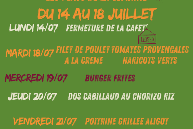 Profitez de notre cafèt’ climatisée autour d’un bon repas