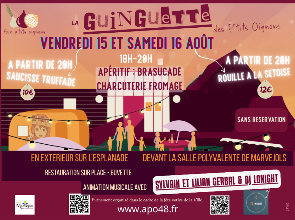 Retrouvez-nous à la GUINGUETTES des P’tits Oignons 15_16/08