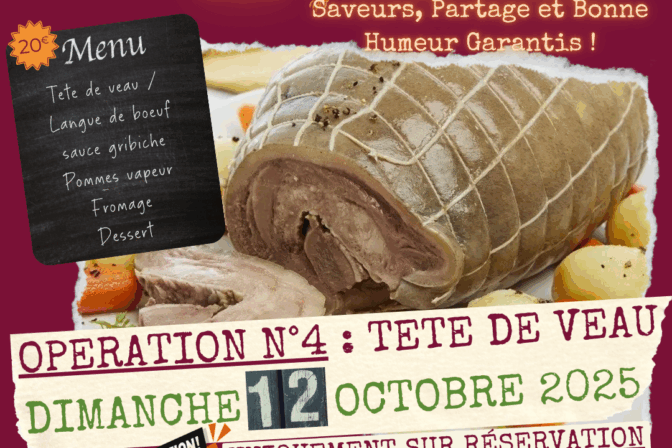 OIGNONALES N°4 Dimanche 12 octobre : TETE DE VEAU