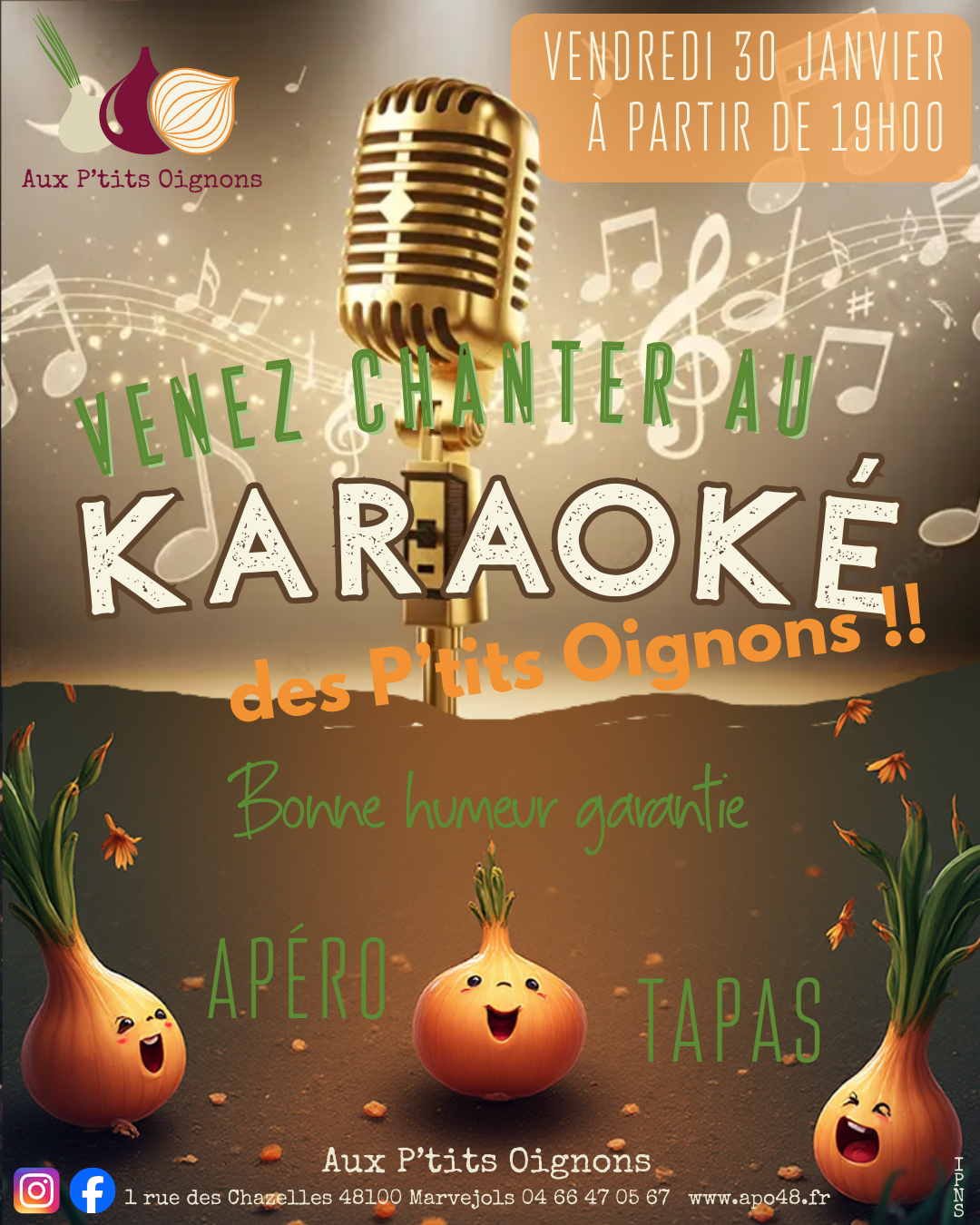 Soirée KARAOKE des P’tits Oignons