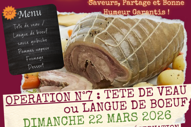 🧅OIGNONALE 7 : Tête de veau Dimanche 22 mars 2026🧅
