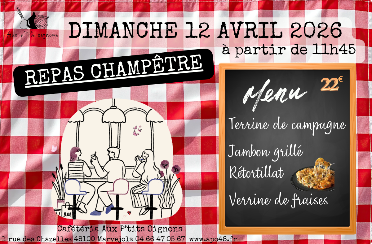 OIGNONALE : Repas champêtre le dimanche 12 avril 2026