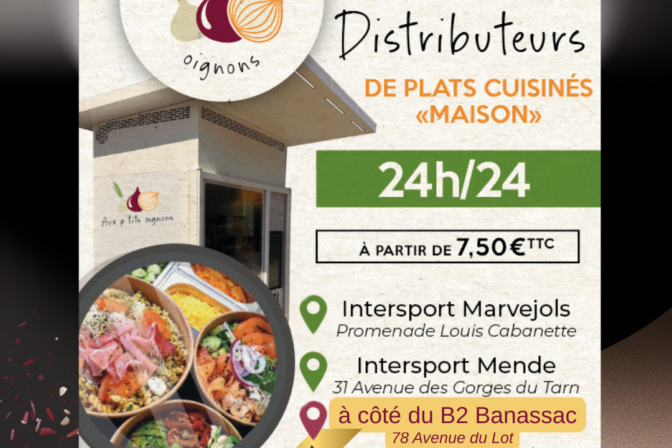 Aux P’tits Oignons, c’est aussi des distributeurs de plats cuisinés