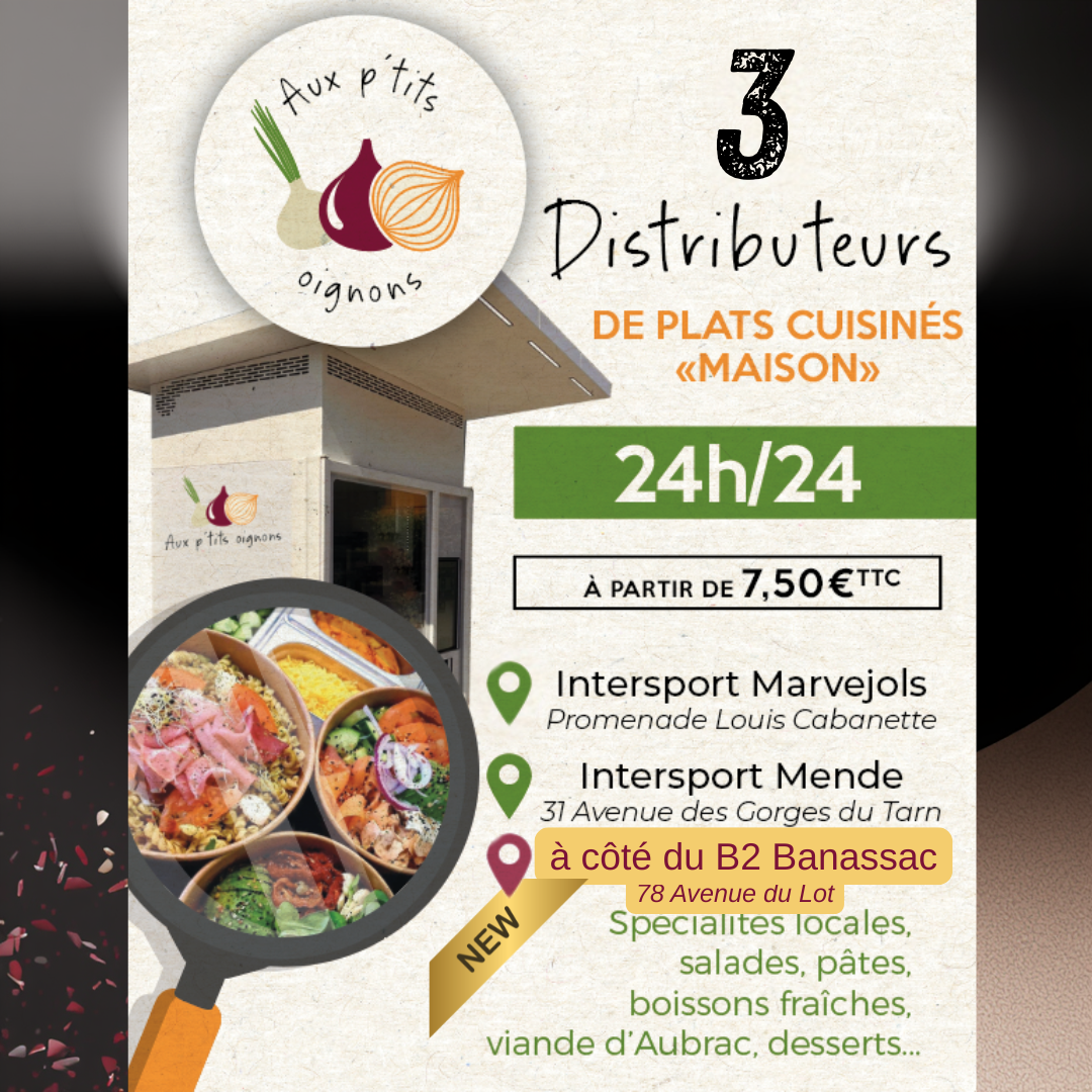 Aux P’tits Oignons, c’est aussi des distributeurs de plats cuisinés